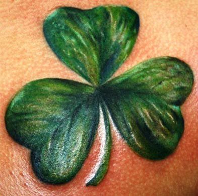 Color shamrock tattoos
