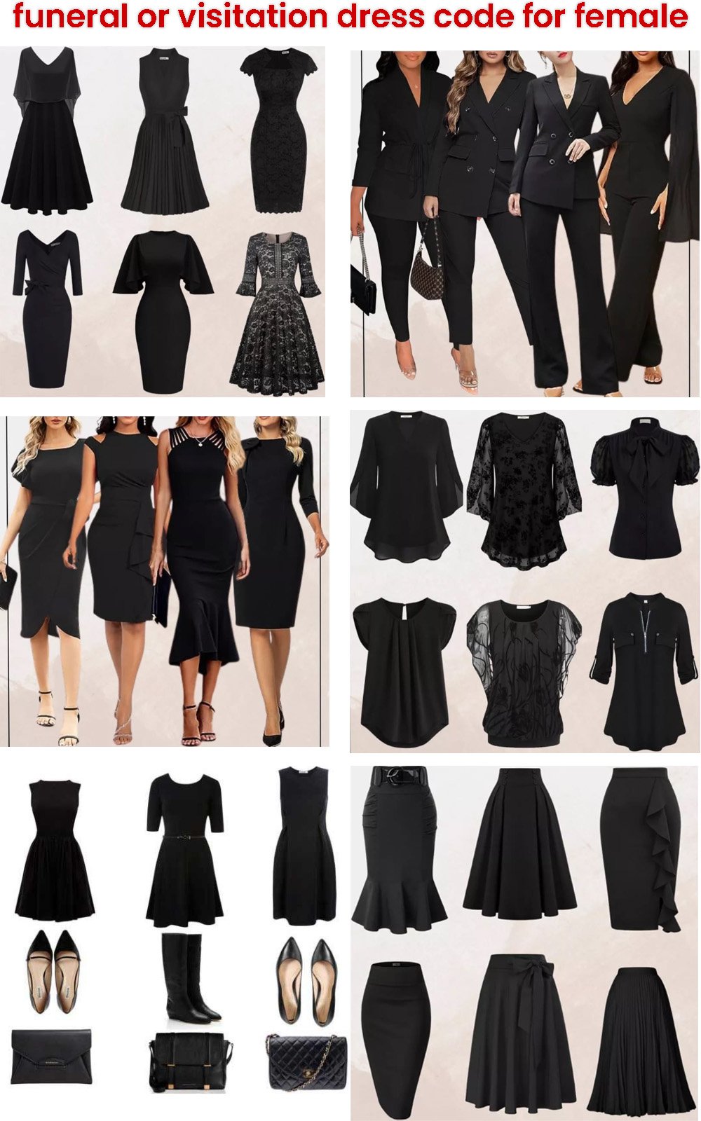 funeral or visitation dress code for female